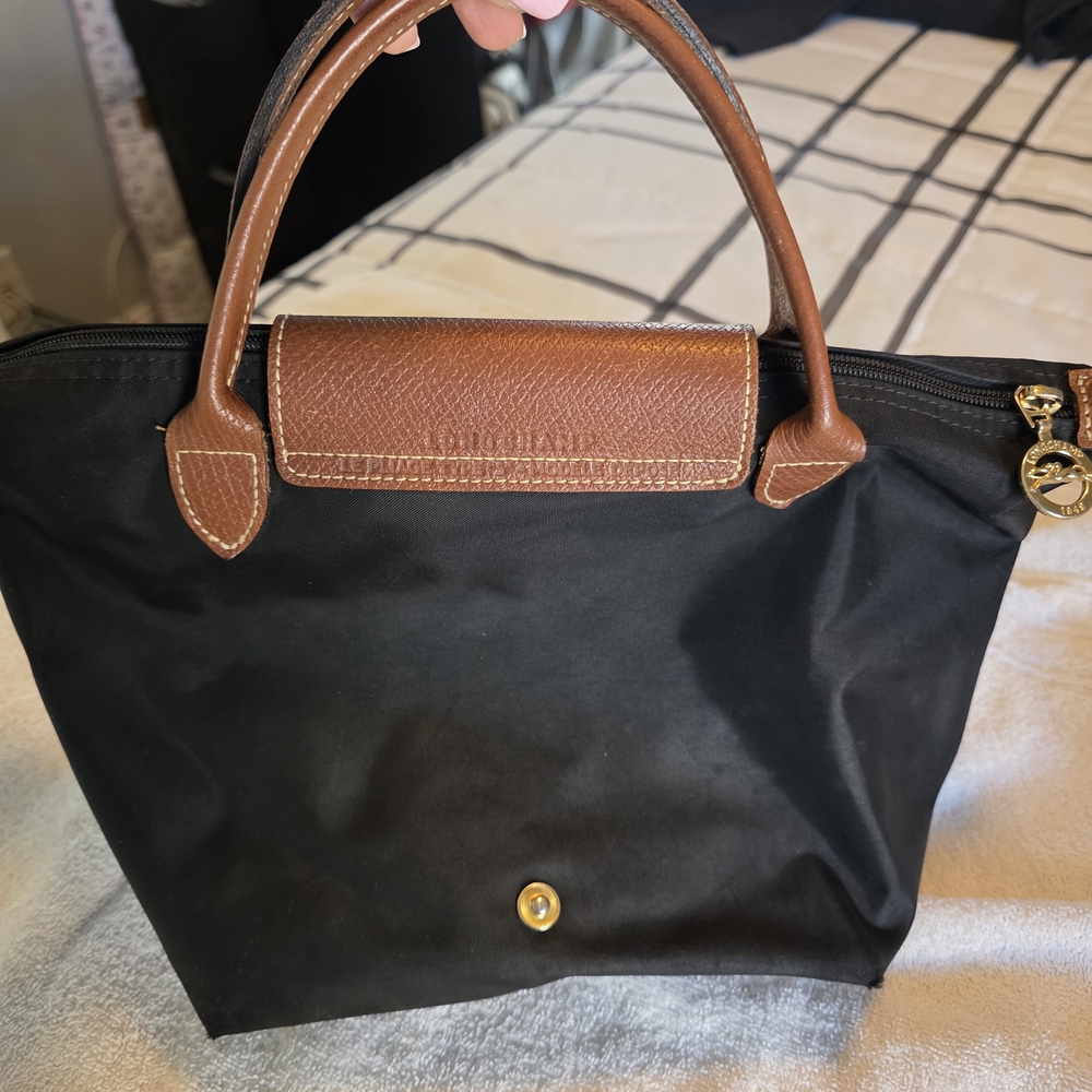 Longchamp Black and Brown Tote Bag - Picture 2 of 10